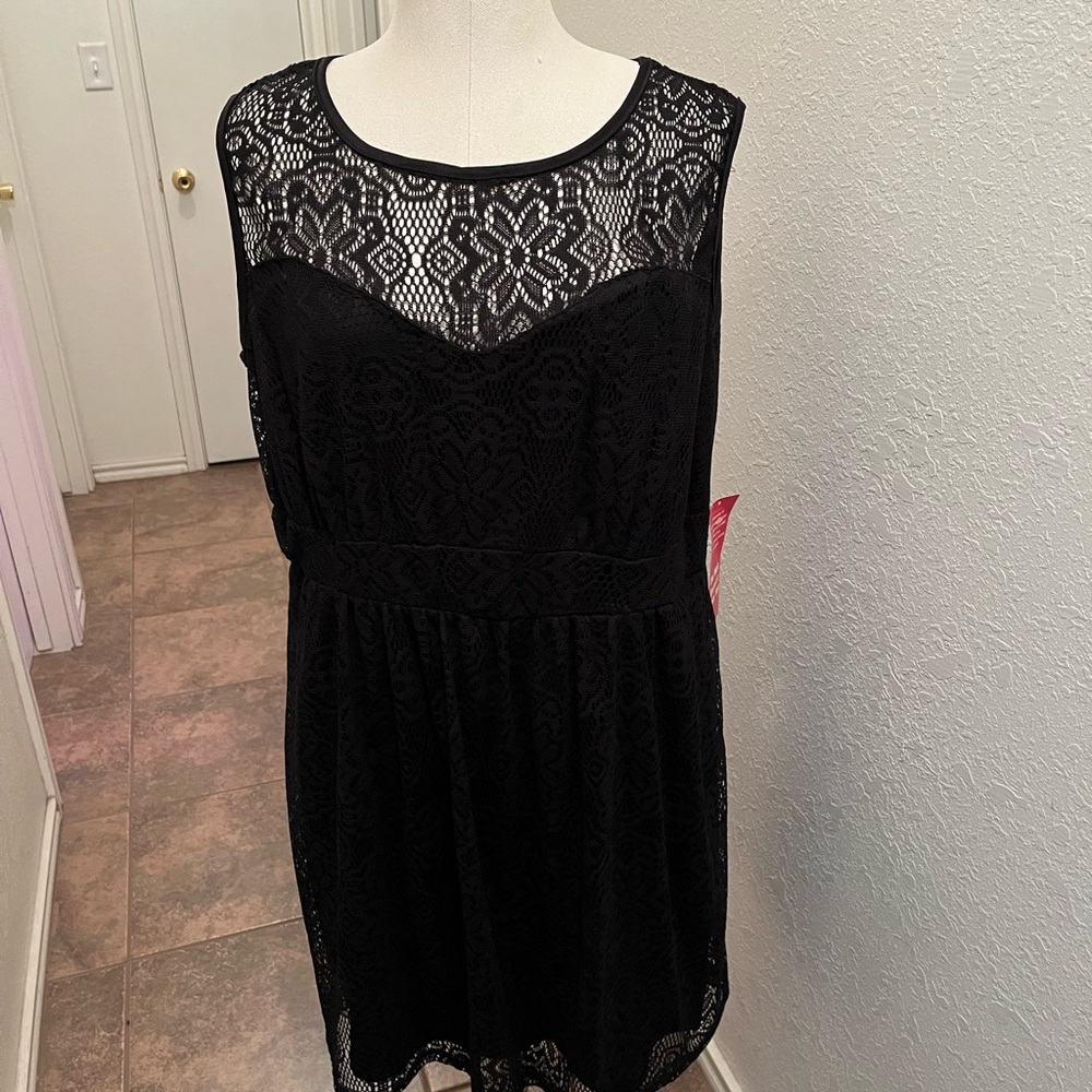 Sleeveless Plus Size Lace Dress Size 3x